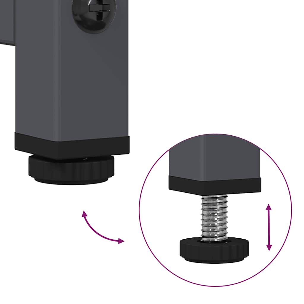 skab 36x39x123 cm koldvalset stål antracitgrå