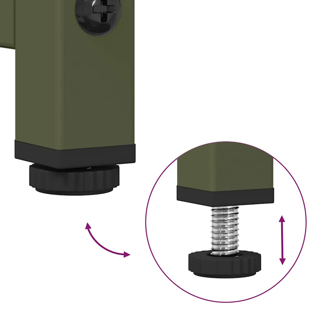 skab 36x39x123 cm koldvalset stål olivengrøn