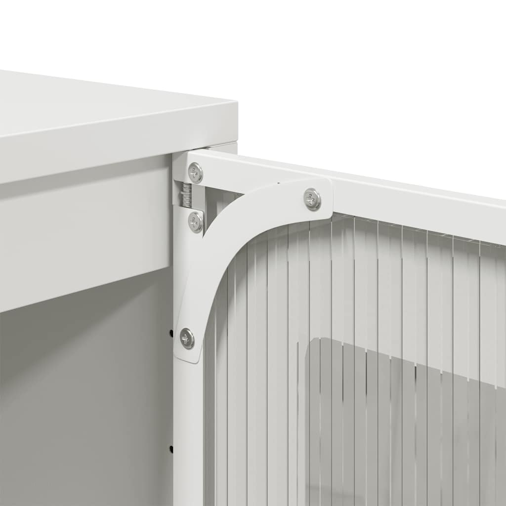 skab 36x39x123 cm koldvalset stål hvid