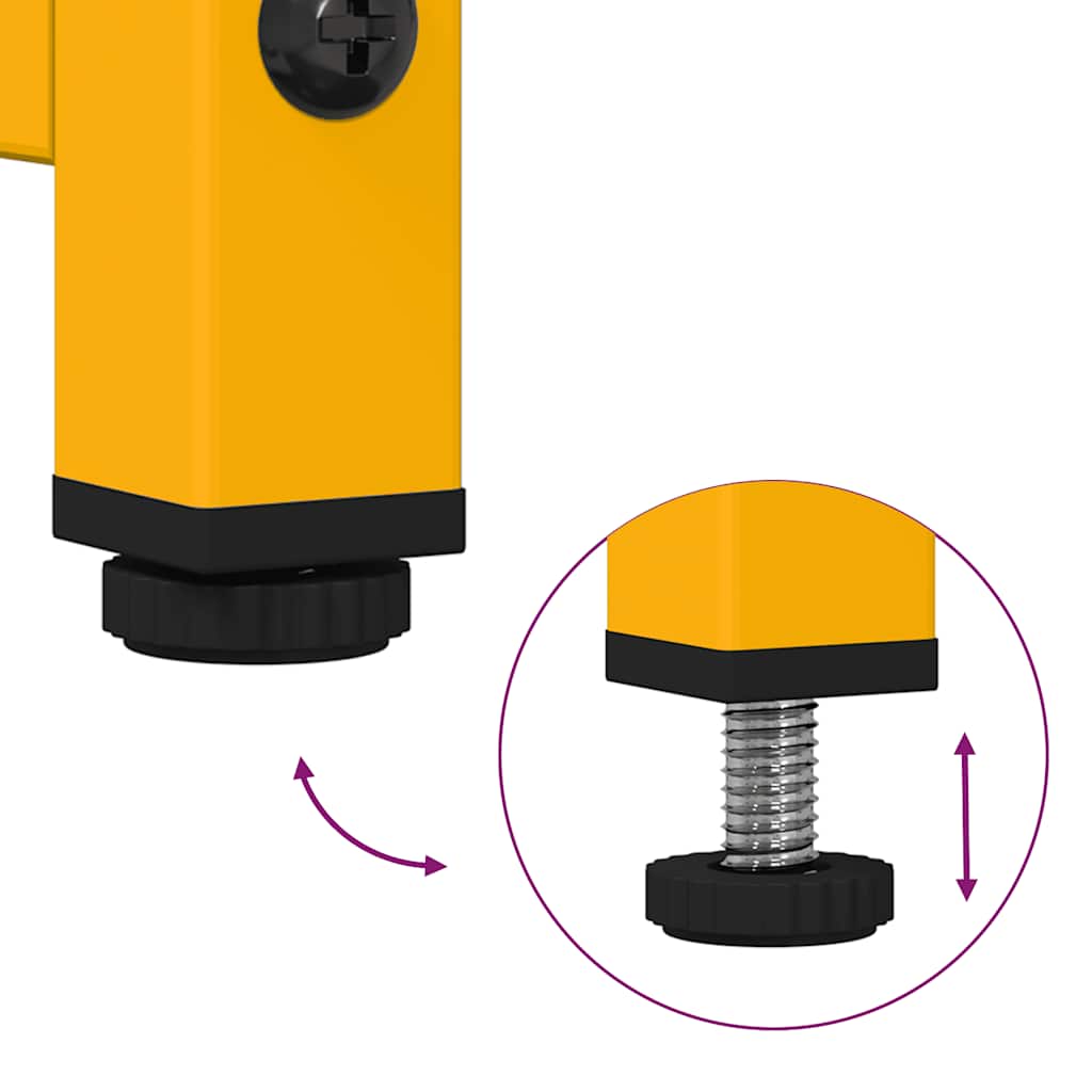 skab 36x39x107 cm koldvalset stål sennepsgul