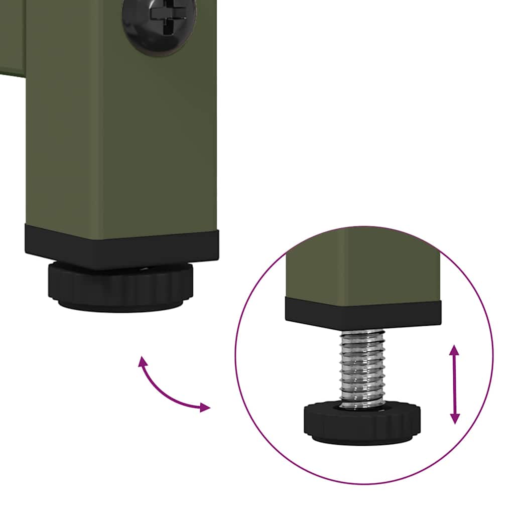 skab 100,5x39x107 cm koldvalset stål olivengrøn