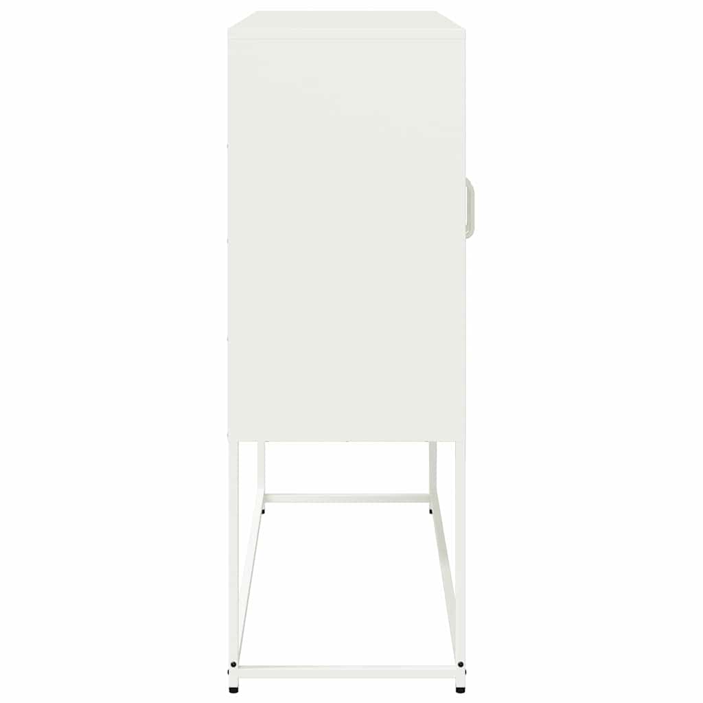 skænk 100,5x39x107 cm koldvalset stål hvid