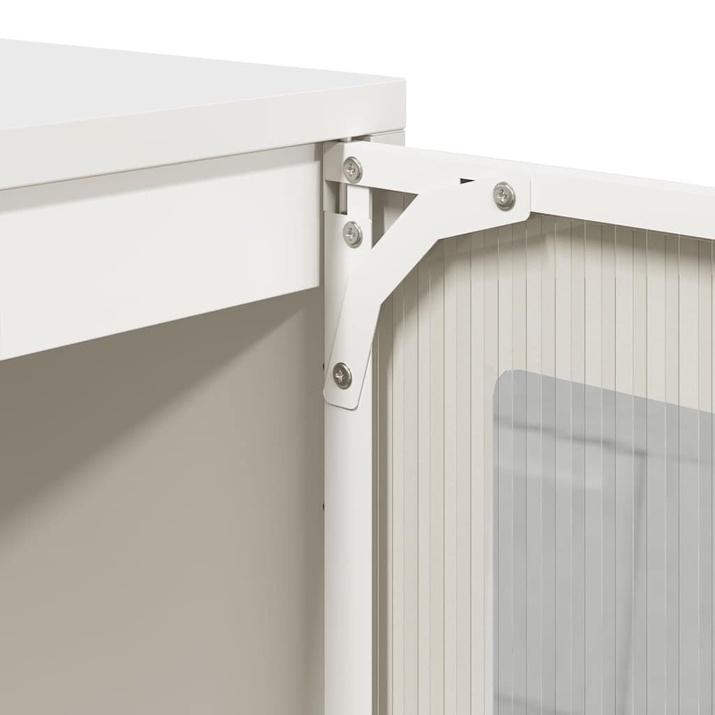 skænk 100,5x39x107 cm koldvalset stål hvid