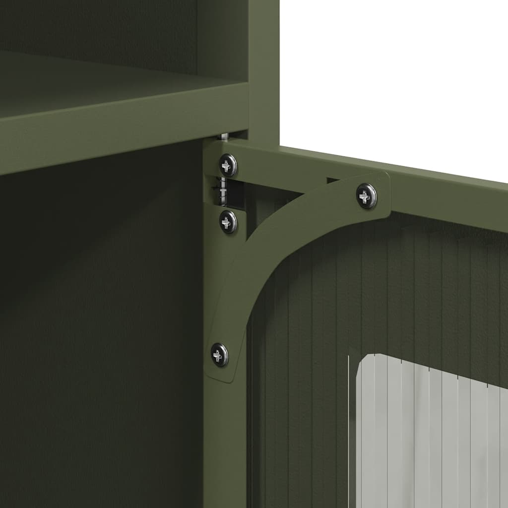 skab 100,5x39x107 cm koldvalset stål olivengrøn