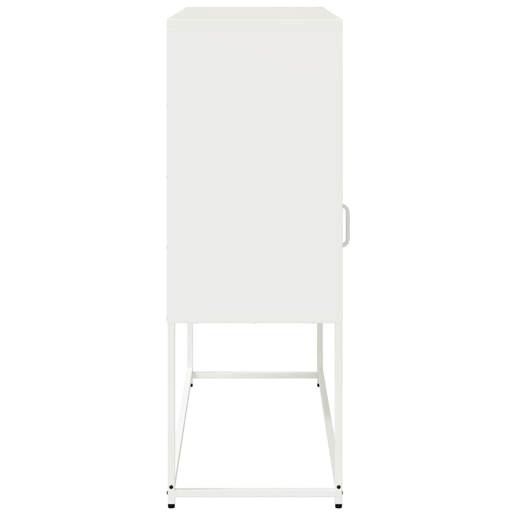 skænk 100,5x39x107 cm koldvalset stål hvid