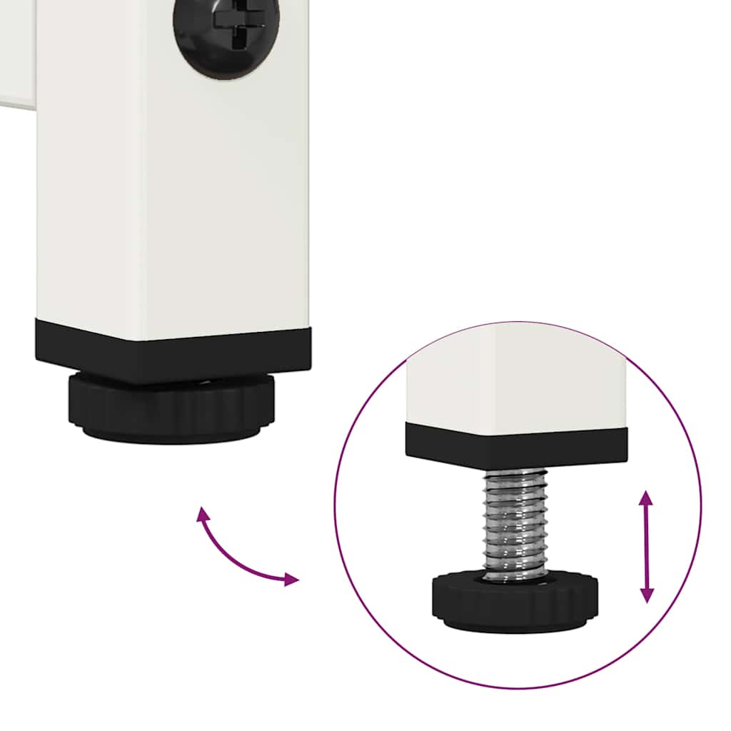skænk 100,5x39x107 cm koldvalset stål hvid