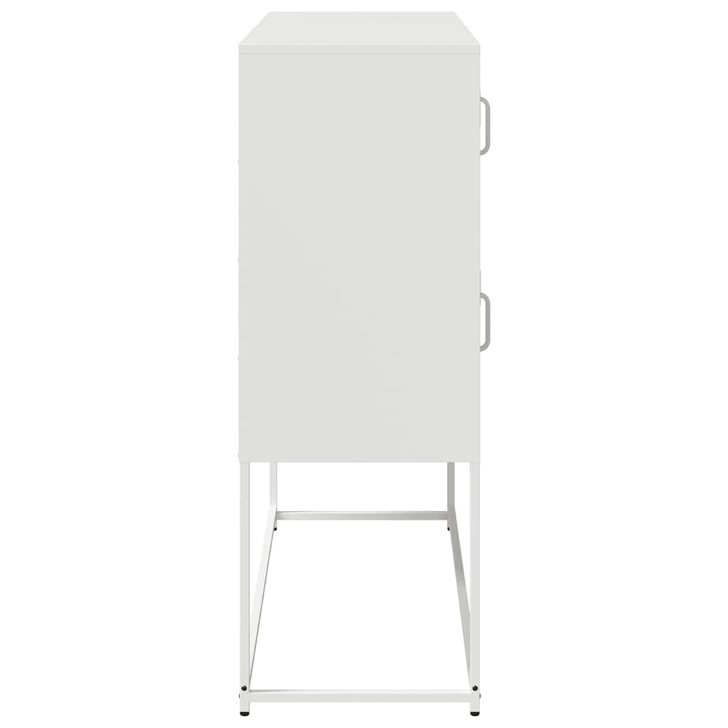 skænk 100,5x39x107 cm koldvalset stål hvid