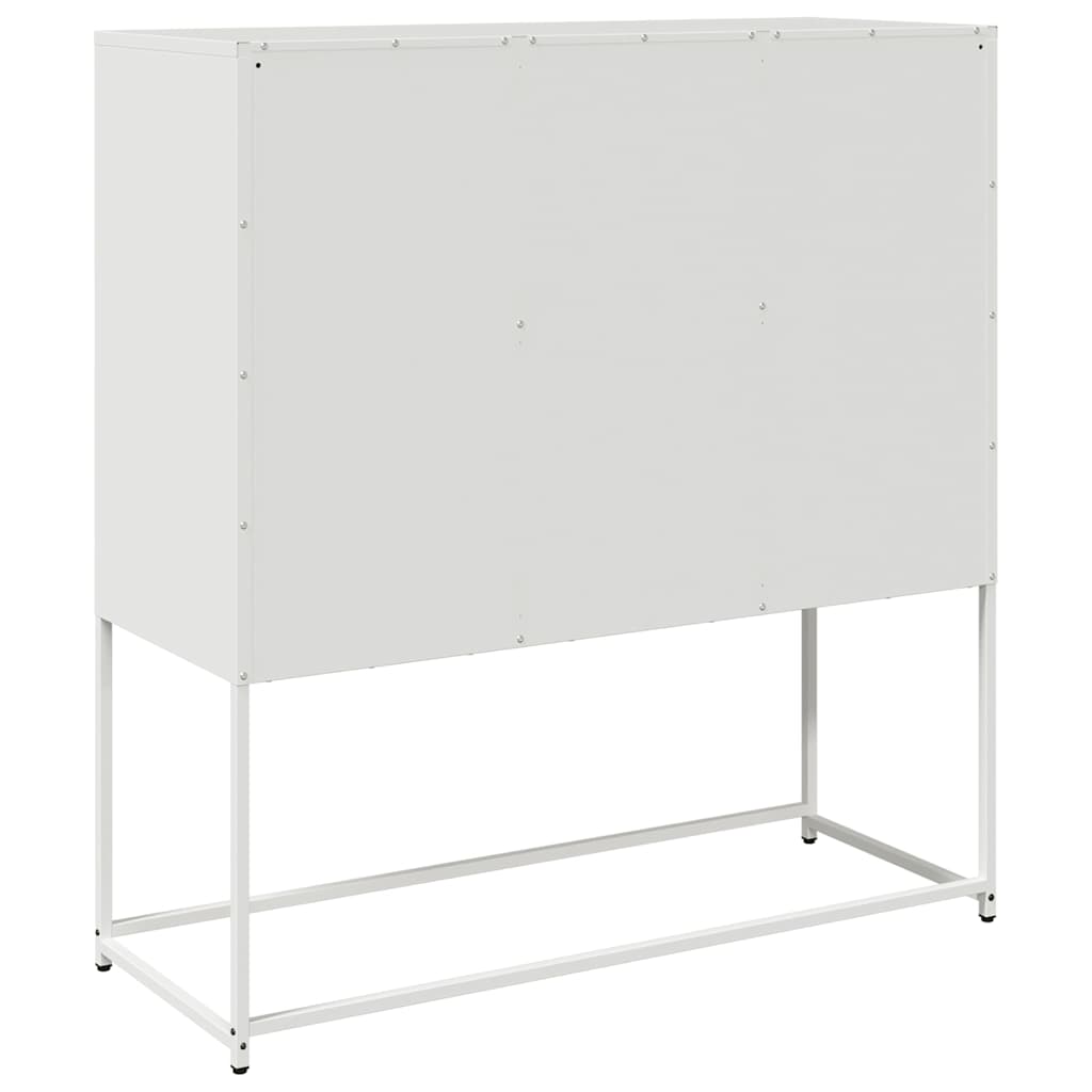 skænk 100,5x39x107 cm koldvalset stål hvid