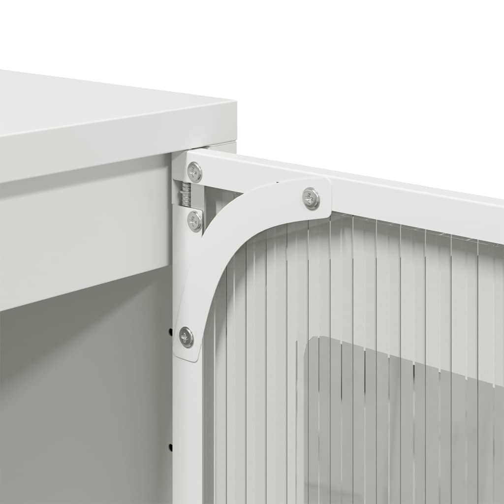 skænk 100,5x39x107 cm koldvalset stål hvid