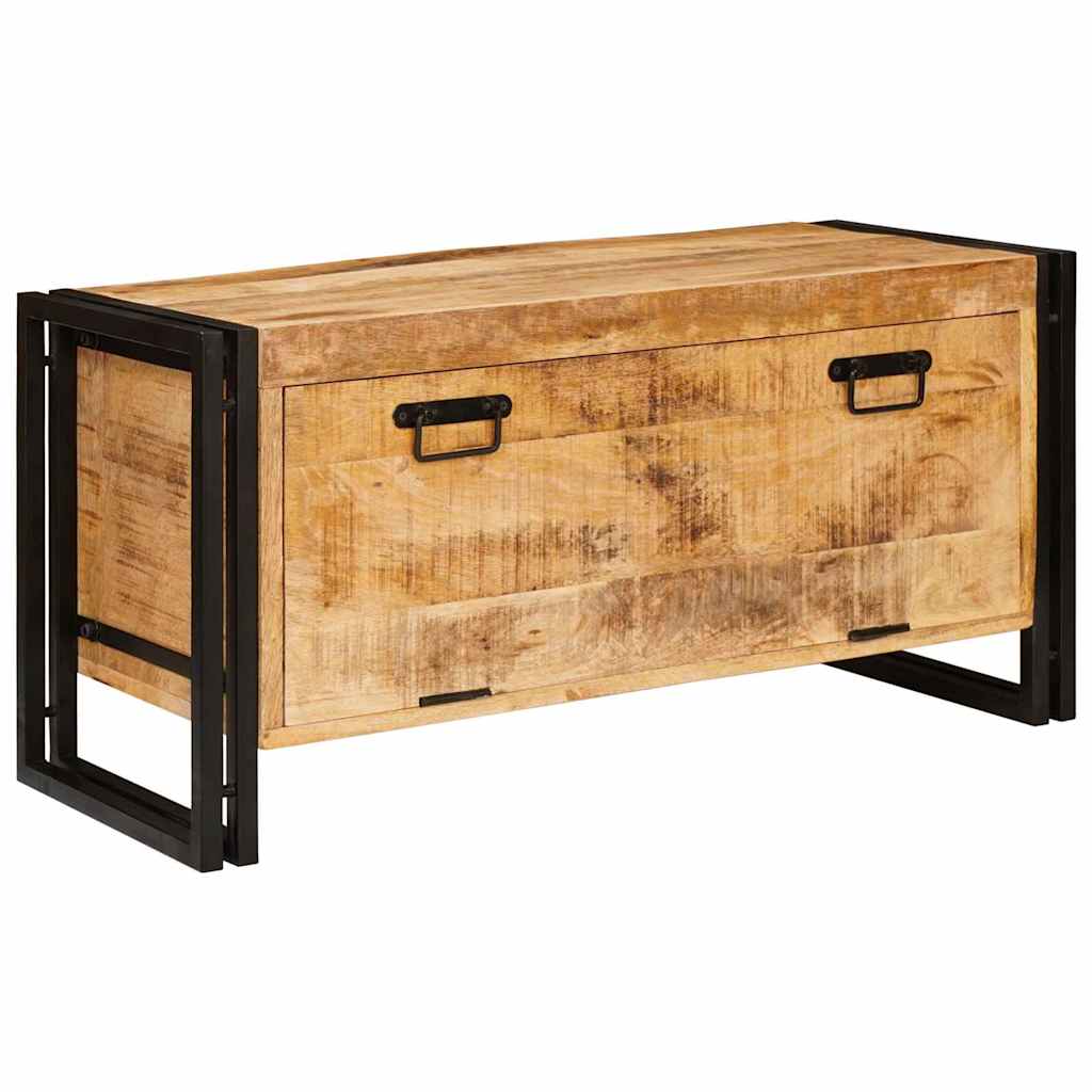 Sko skab med hylde Brun 90 x 38 x 45 cm Massivt mangotræ