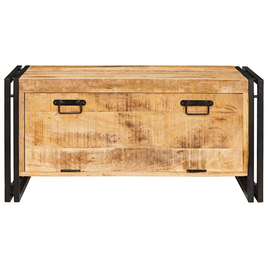 Sko skab med hylde Brun 90 x 38 x 45 cm Massivt mangotræ