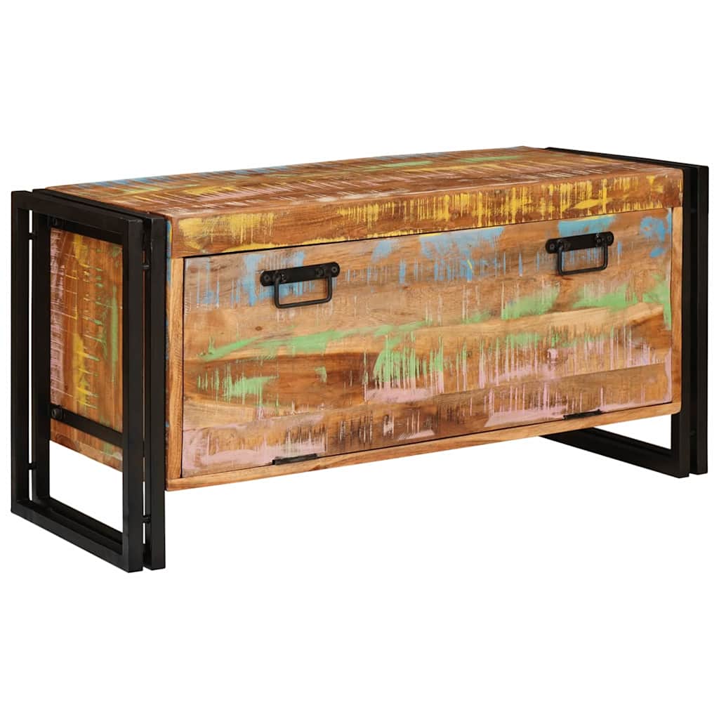 Sko skab med hylde Brun 90 x 38 x 45 cm Massivt genanvendt træ