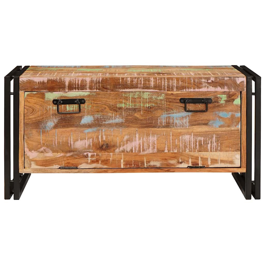 Sko skab med hylde Brun 90 x 38 x 45 cm Massivt genanvendt træ