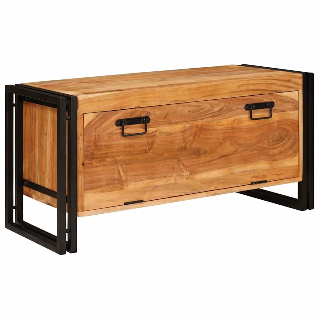Sko skab med hylde Brun 90 x 38 x 45 cm Massivt akacietræ