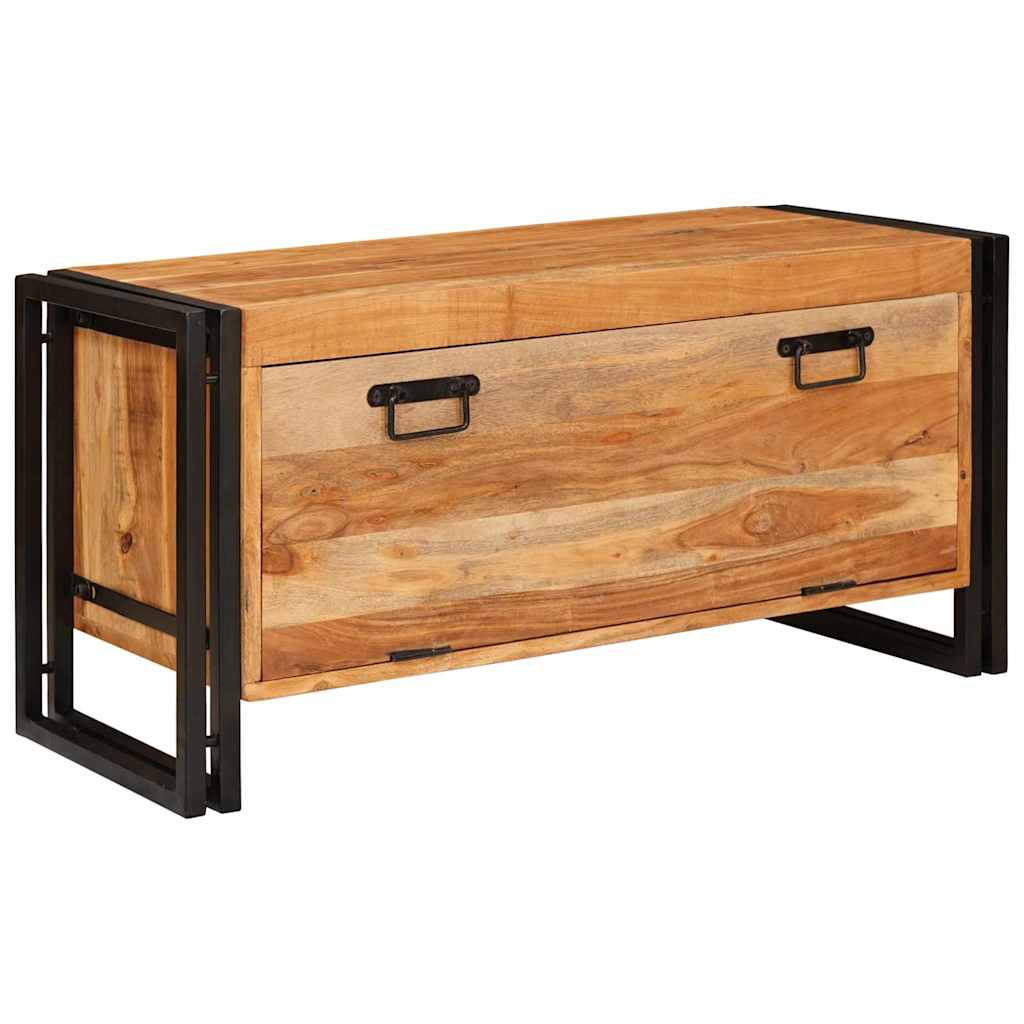Sko skab med hylde Brun 90 x 38 x 45 cm Massivt akacietræ