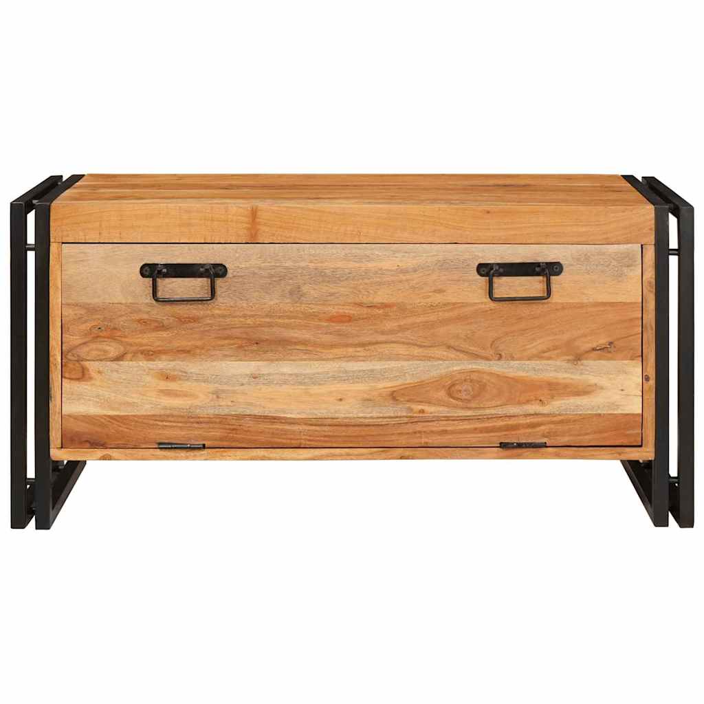 Sko skab med hylde Brun 90 x 38 x 45 cm Massivt akacietræ