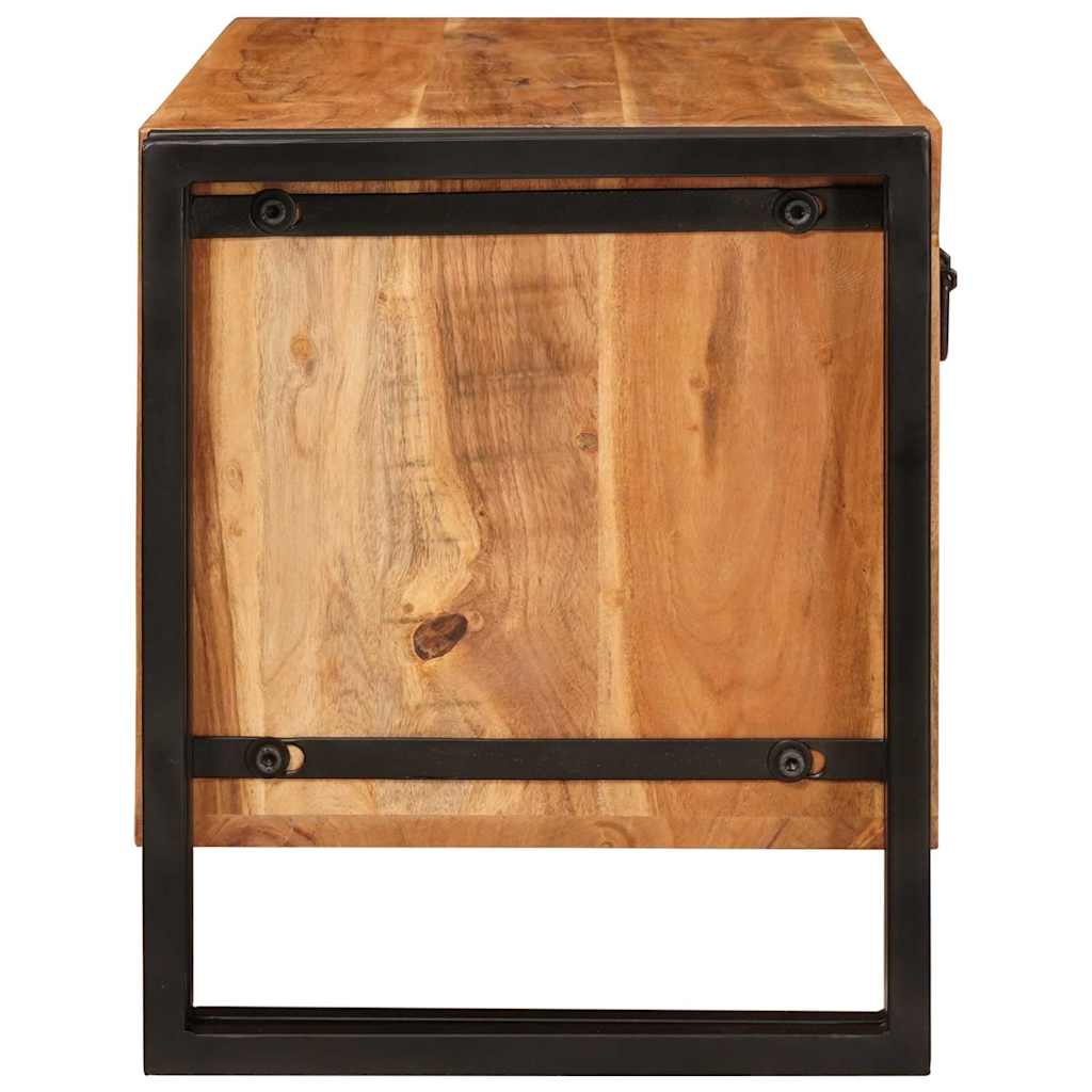 Sko skab med hylde Brun 90 x 38 x 45 cm Massivt akacietræ