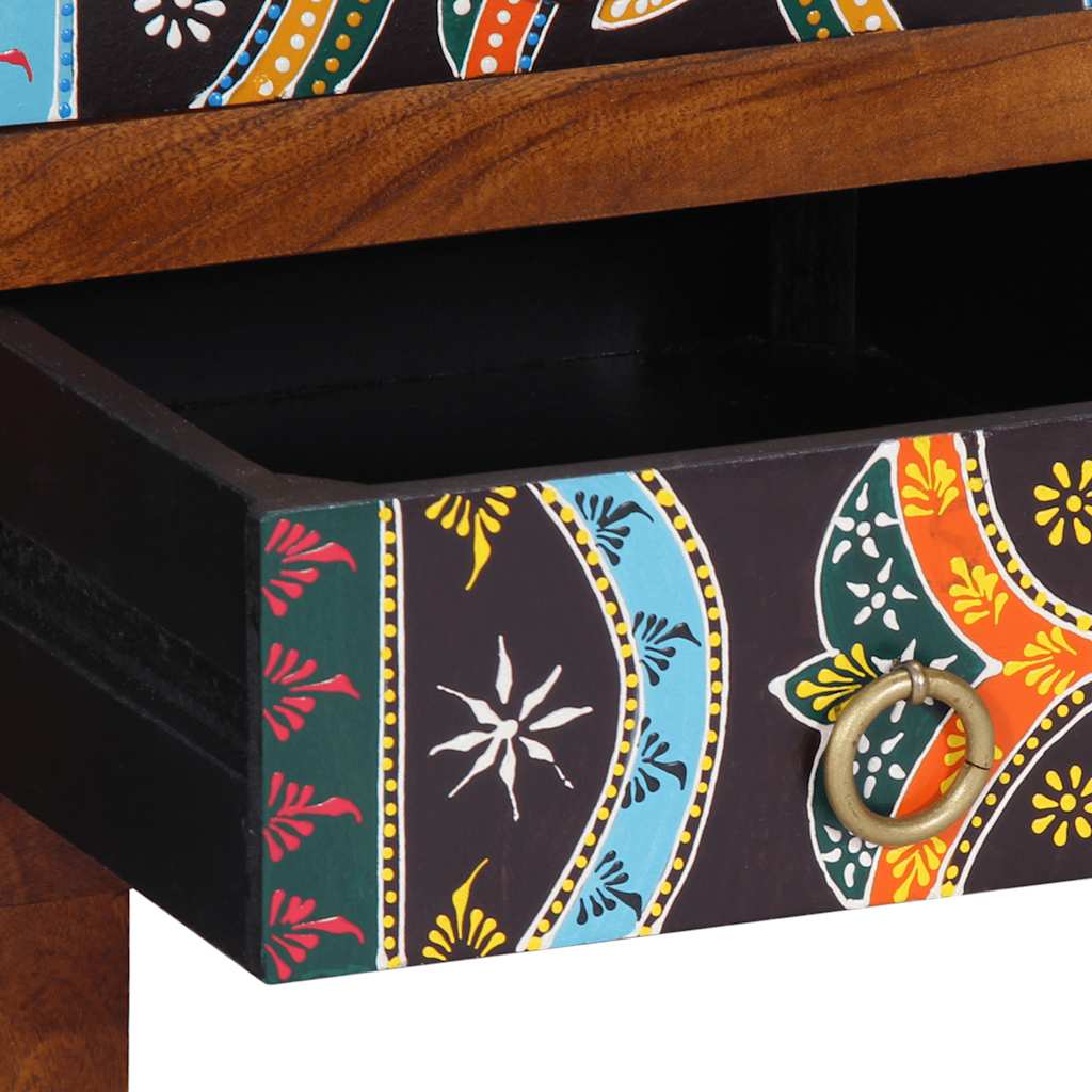 skænk flerfarvet 50x35x60 cm massivt akacietræ