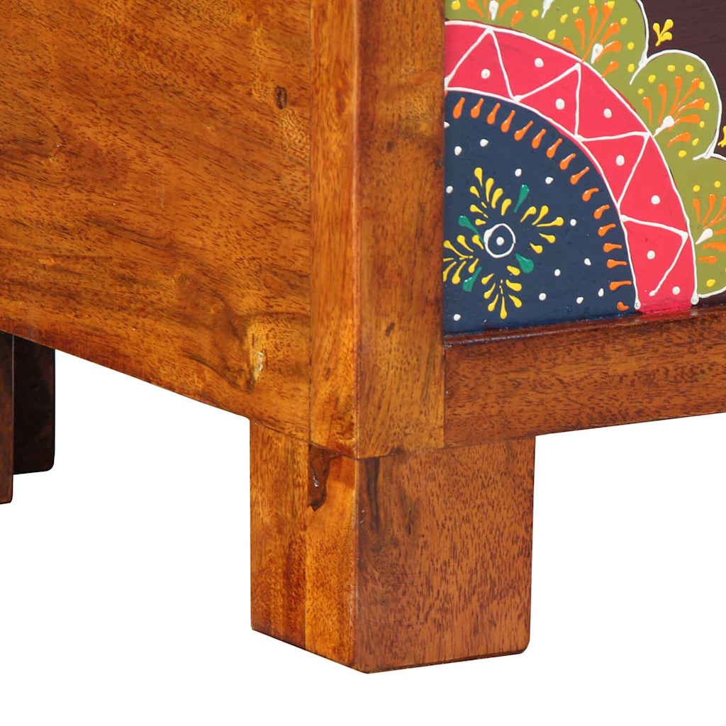 Opbevaringskasse Flerfarvet 50 x 30 x 40 cm Massivt akacietræ