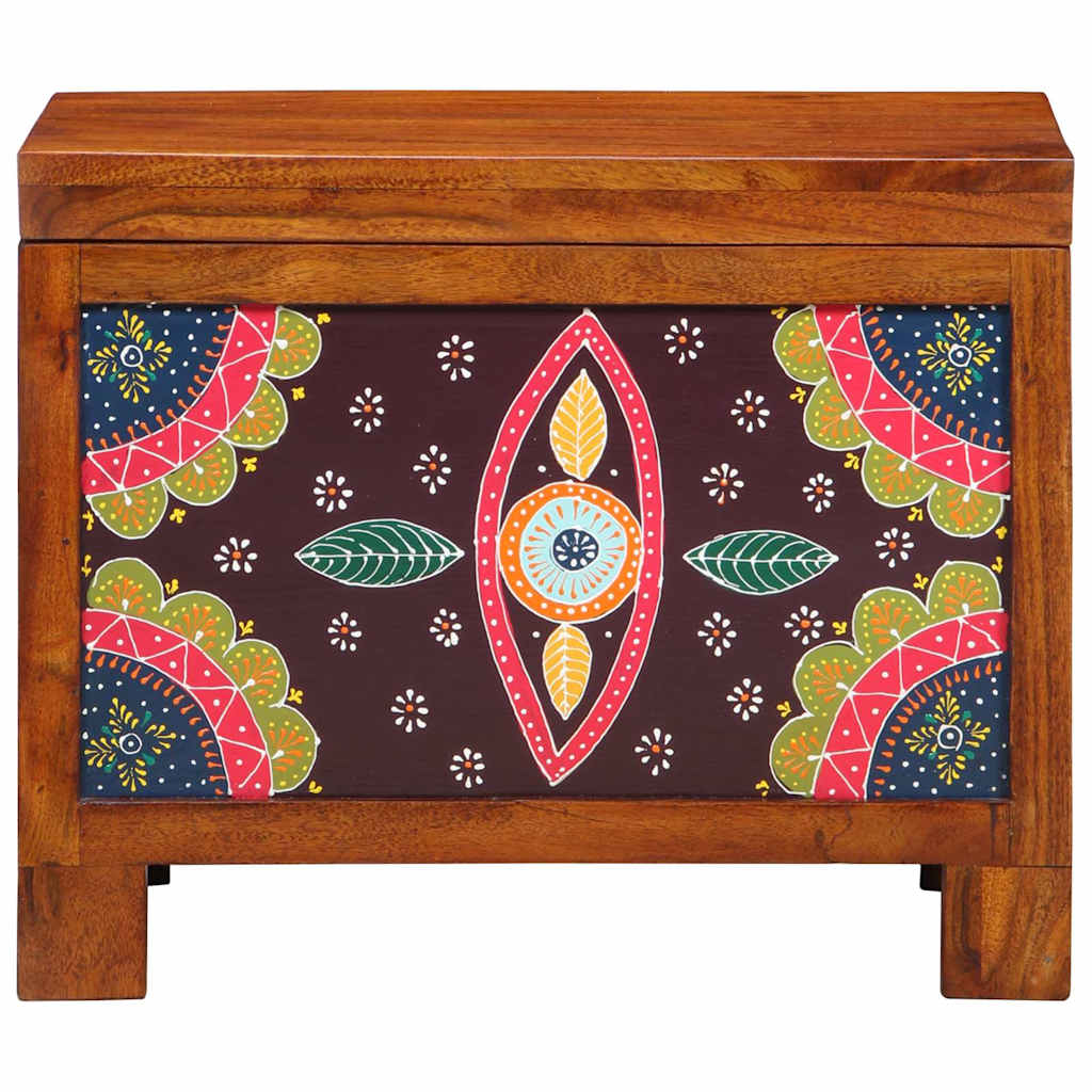Opbevaringskasse Flerfarvet 50 x 30 x 40 cm Massivt akacietræ