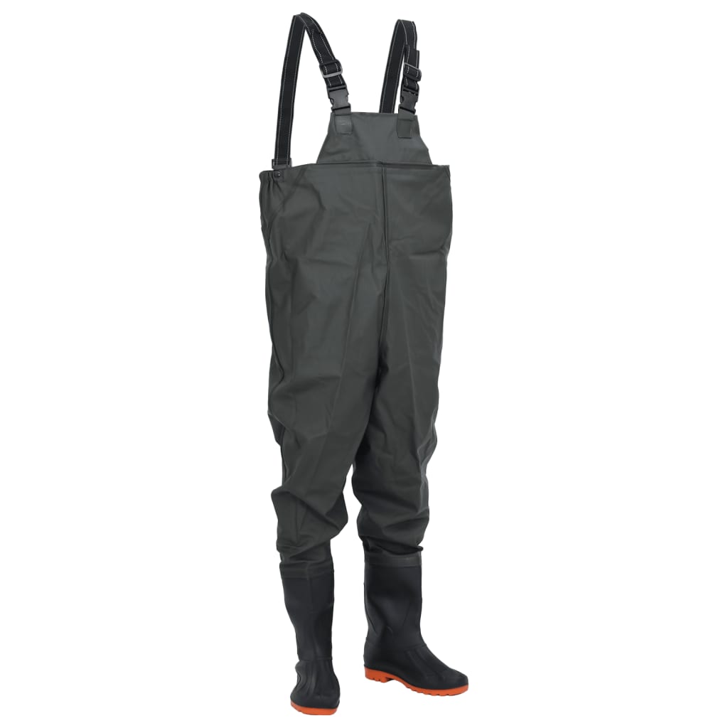 waders med støvler str. 39 mørkegrøn