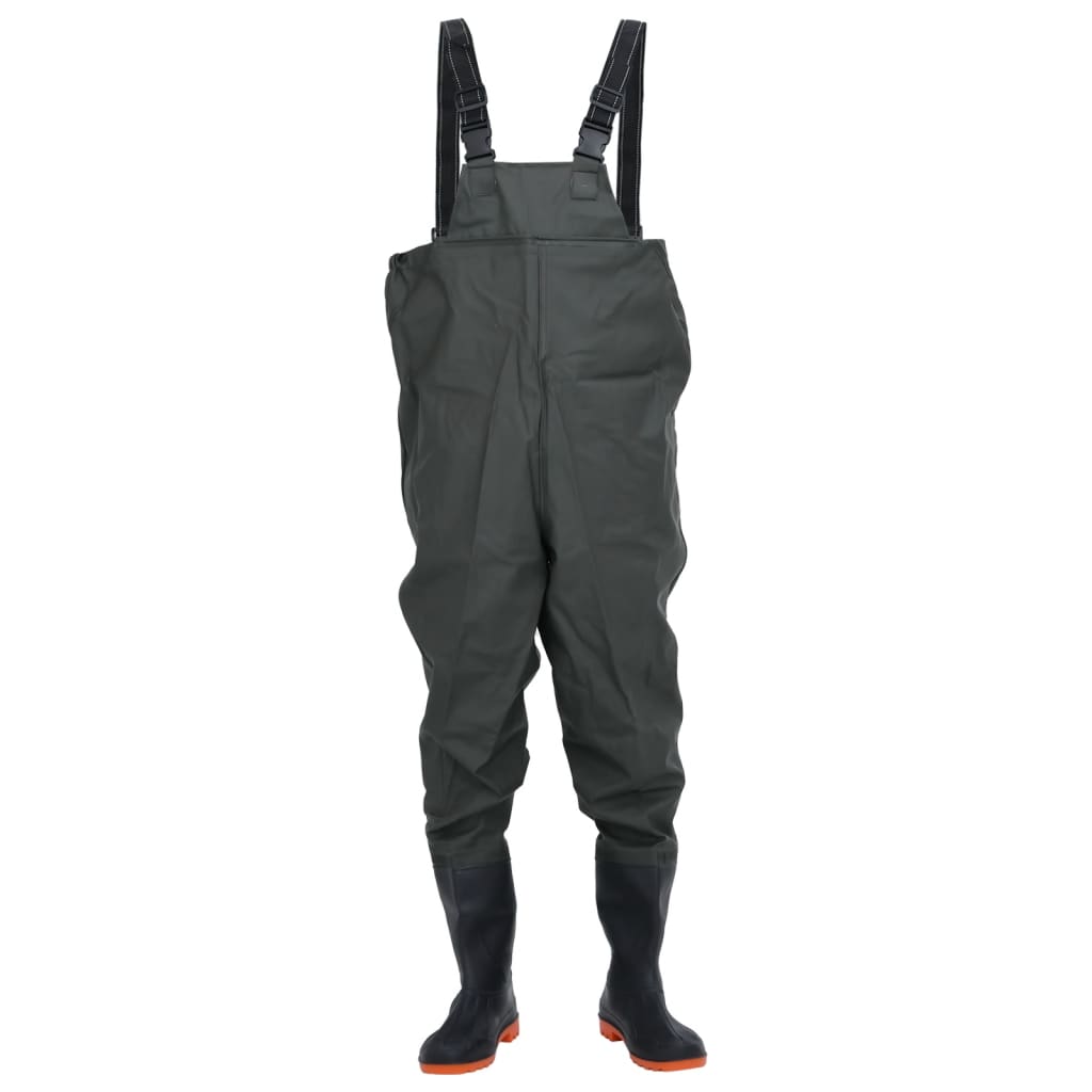 waders med støvler str. 39 mørkegrøn