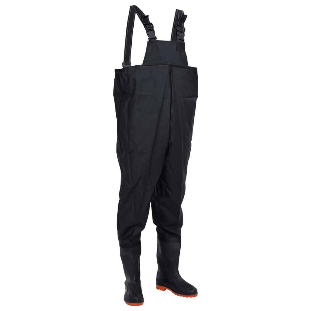 waders med støvler str. 39 sort