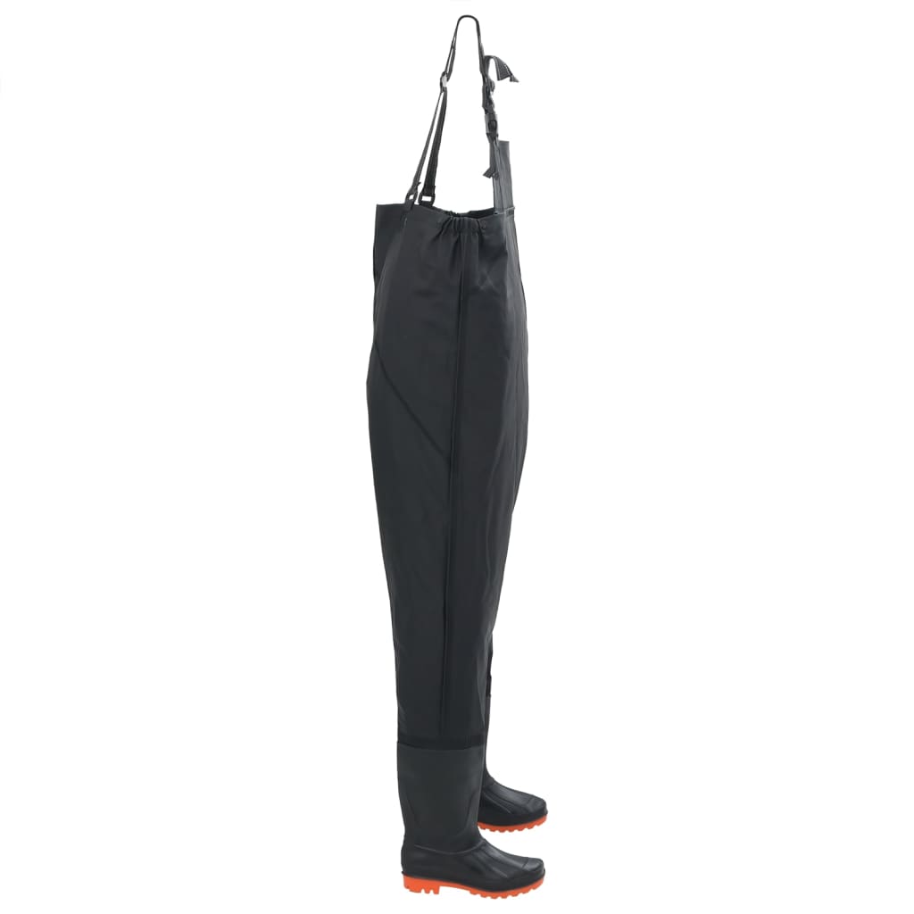 waders med støvler str. 39 sort