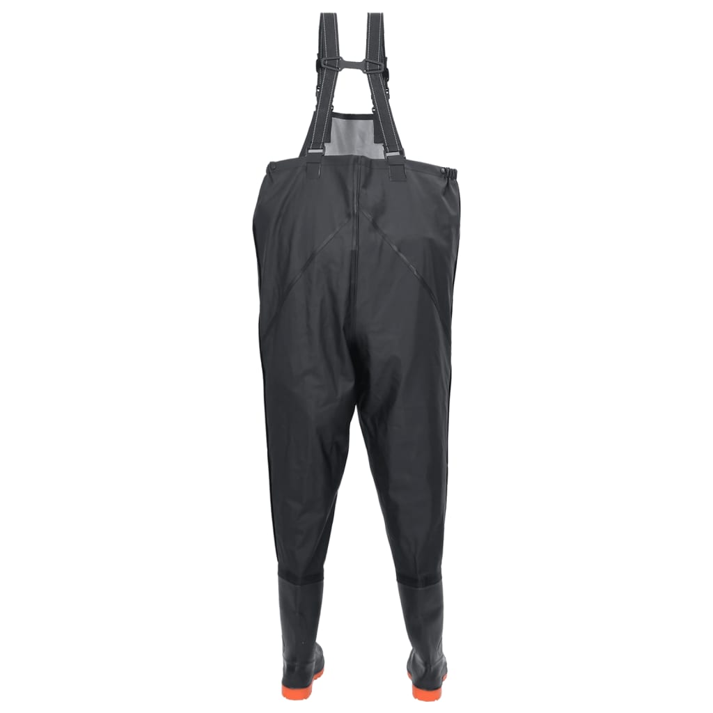 waders med støvler str. 39 sort