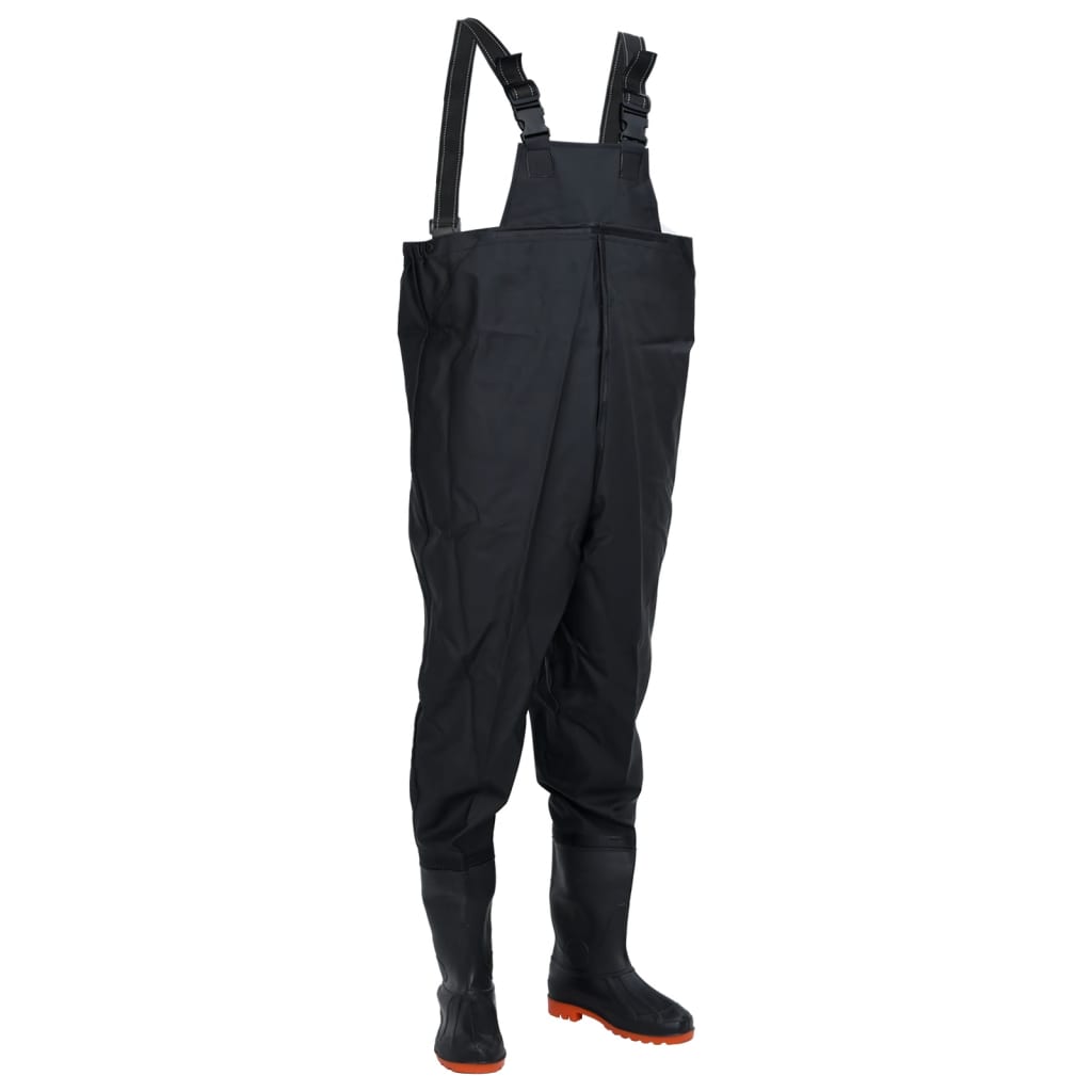 waders med støvler str. 41 sort