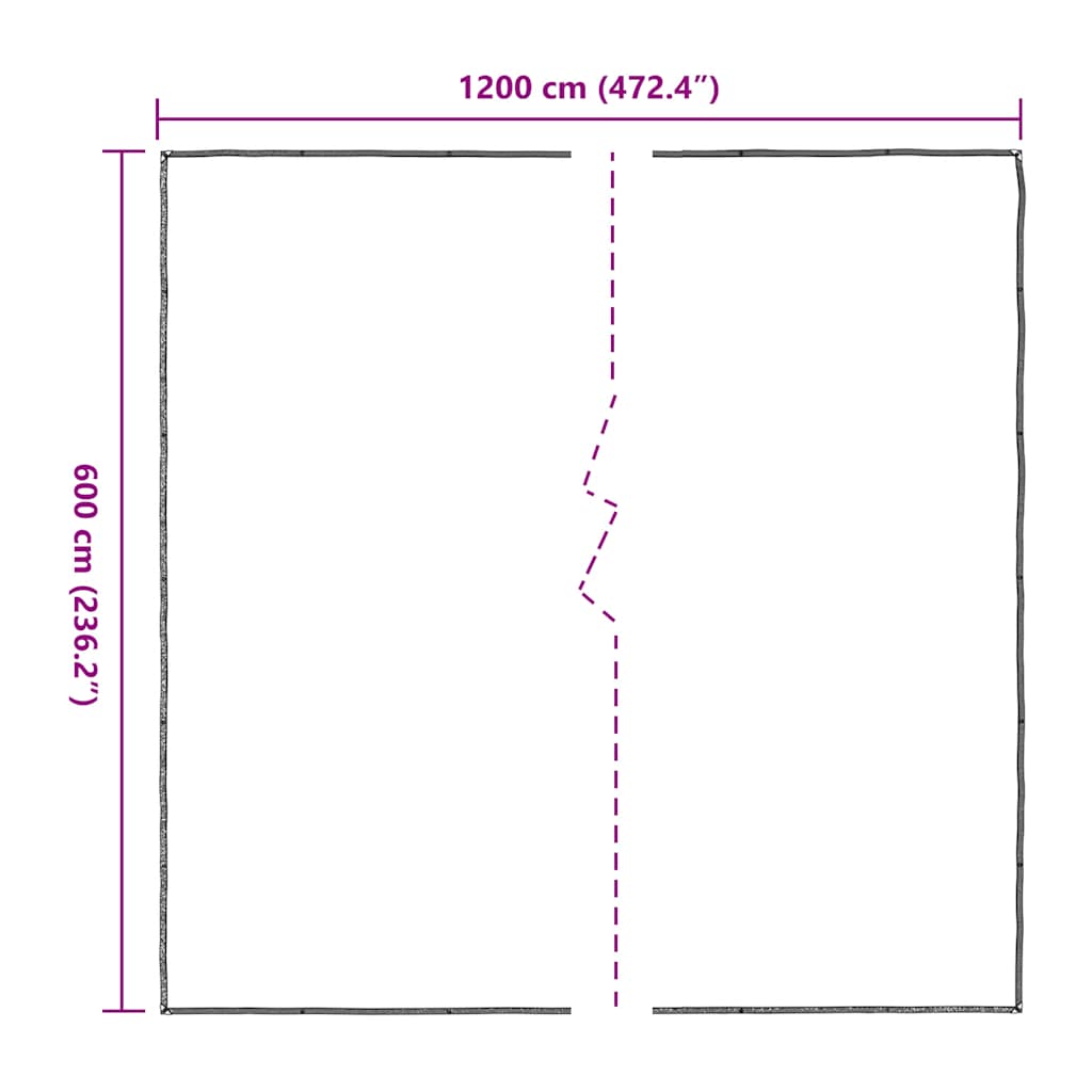 klar presenning med øjer 6x12 m polyethylen