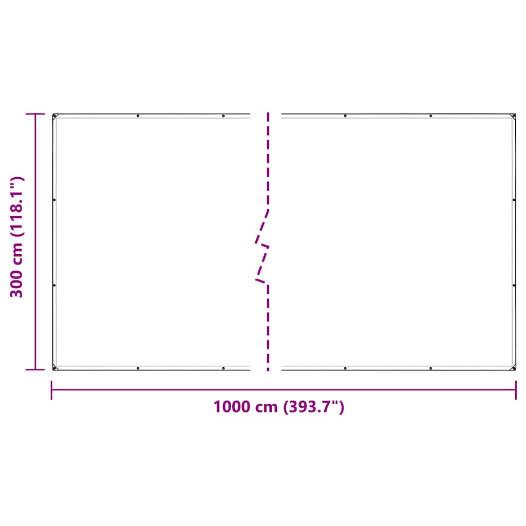 klar presenning med øjer 3x10 m PVC