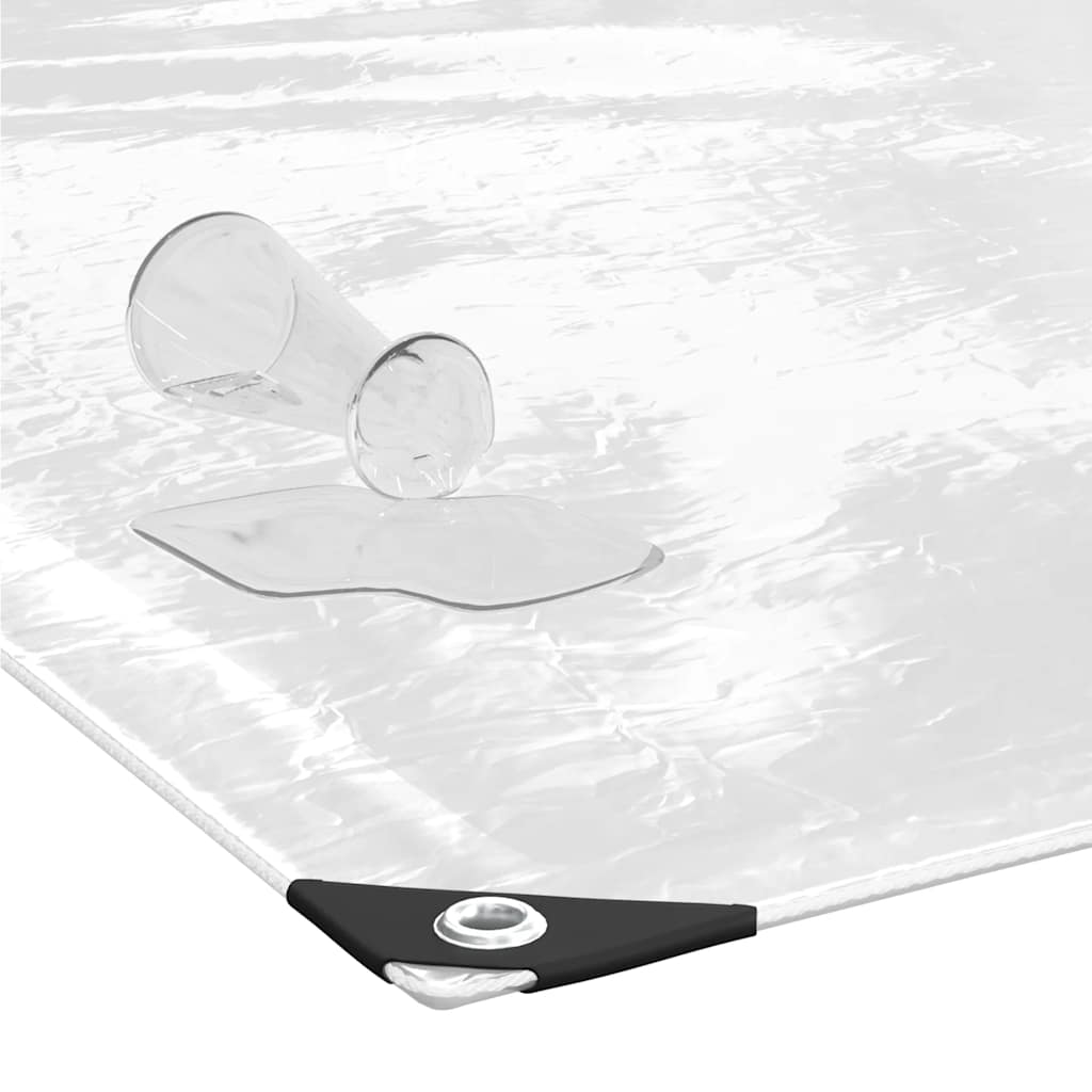 klar presenning med øjer 4x8 m PVC