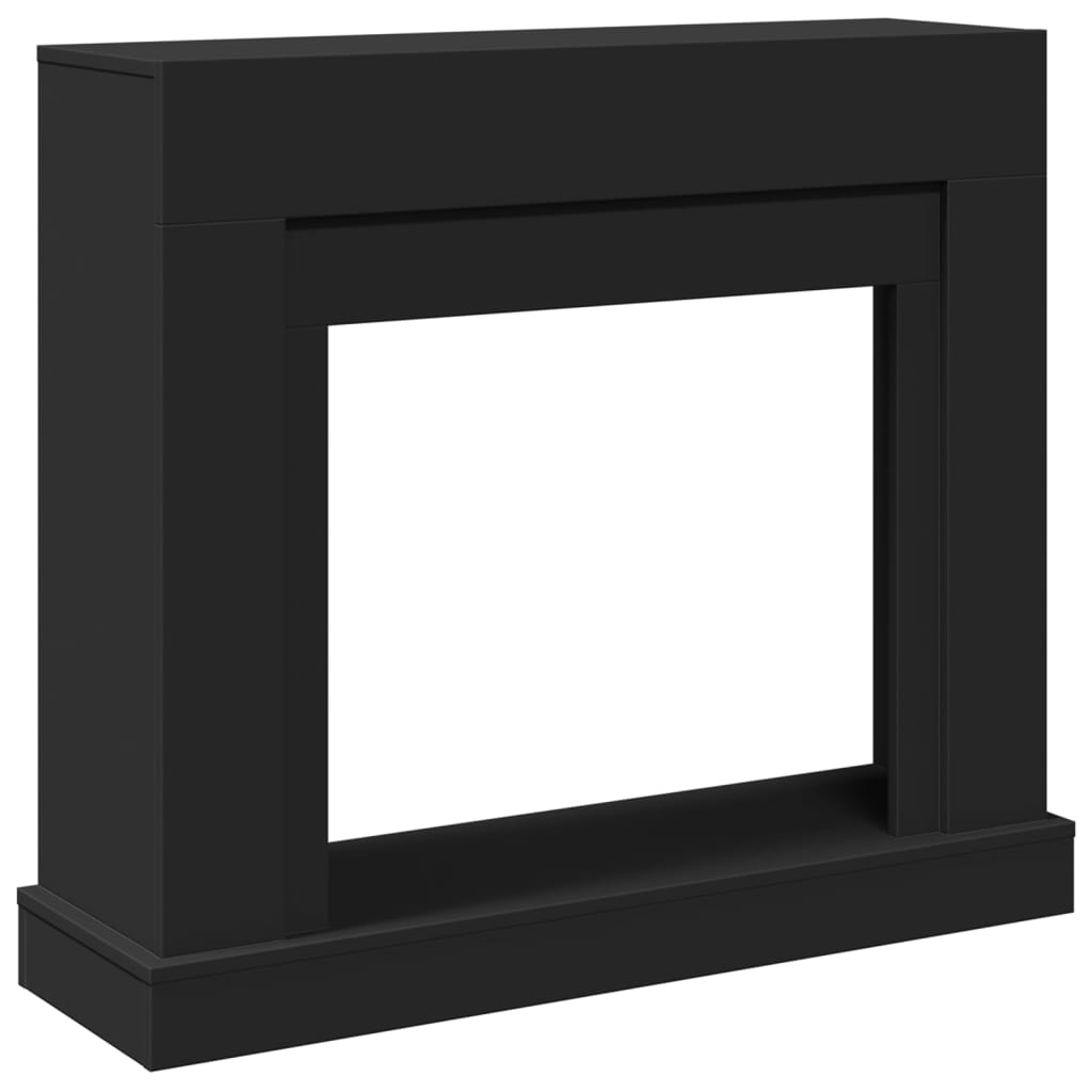 forsats til pejs 100x30x87,5 cm konstrueret træ sort