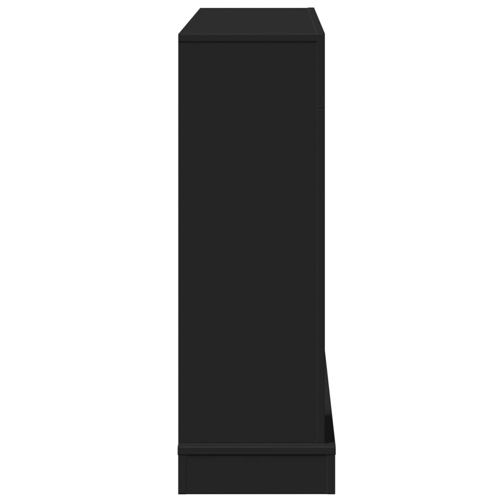 forsats til pejs 100x30x87,5 cm konstrueret træ sort
