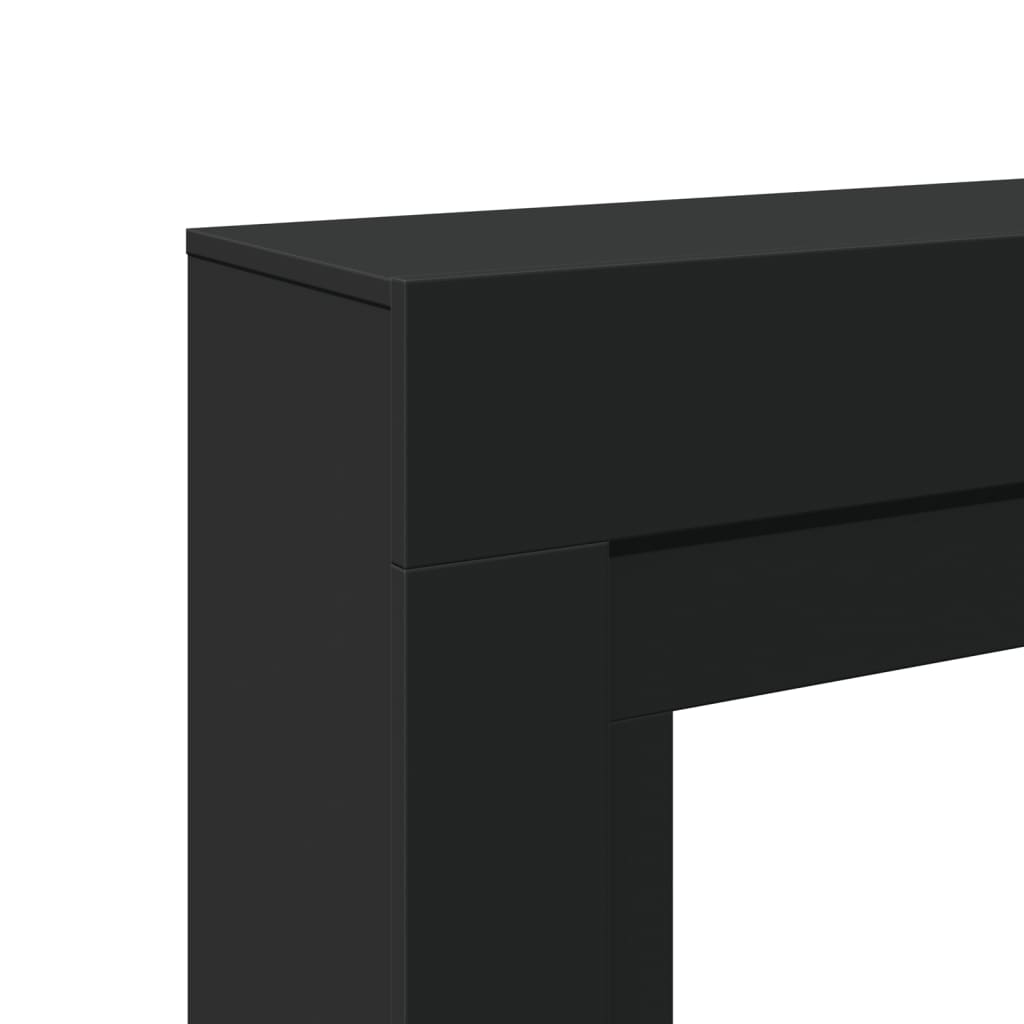 forsats til pejs 100x30x87,5 cm konstrueret træ sort