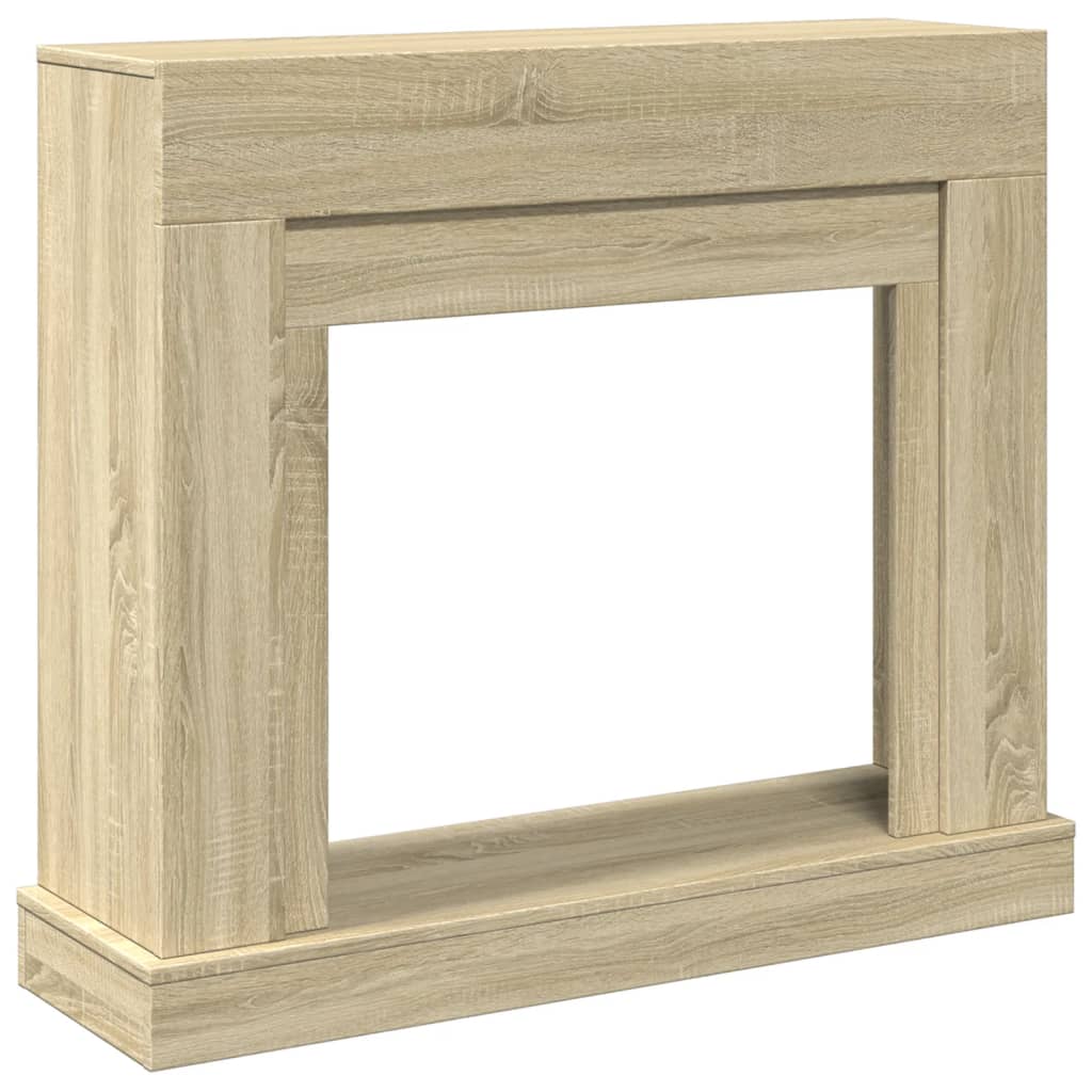 forsats til pejs 100x30x87,5 cm konstrueret træ sonoma-eg