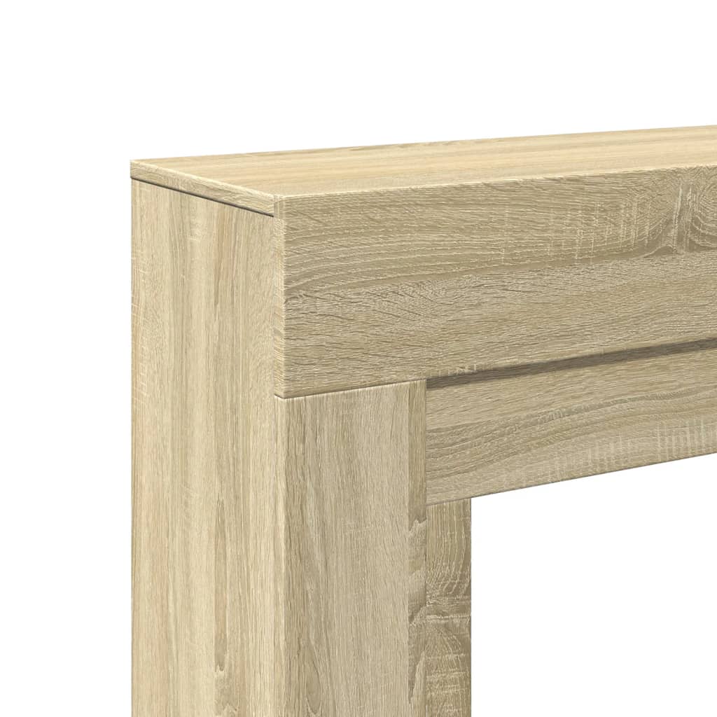 forsats til pejs 100x30x87,5 cm konstrueret træ sonoma-eg