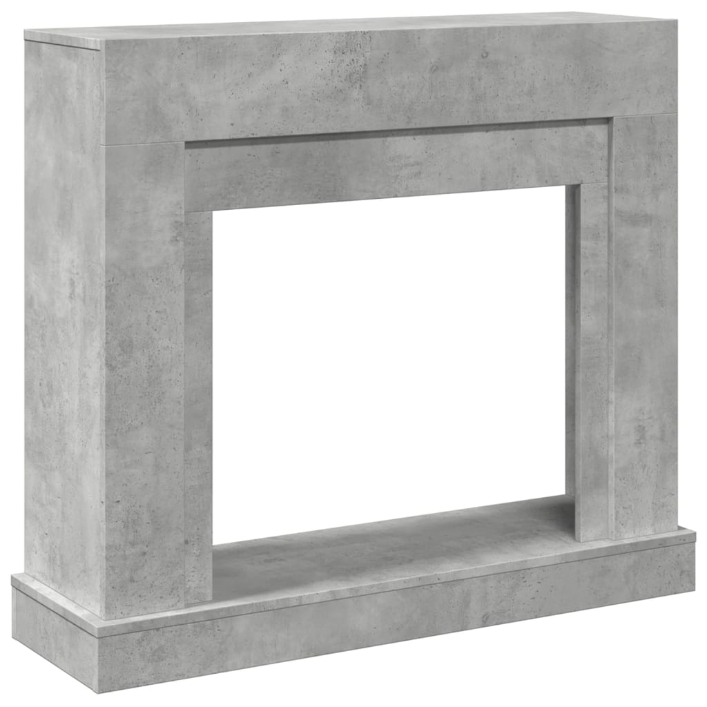 forsats til pejs 100x30x87,5 cm konstrueret træ betongrå