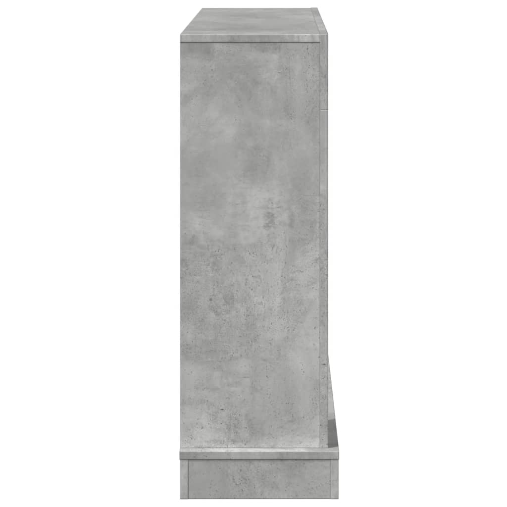 forsats til pejs 100x30x87,5 cm konstrueret træ betongrå
