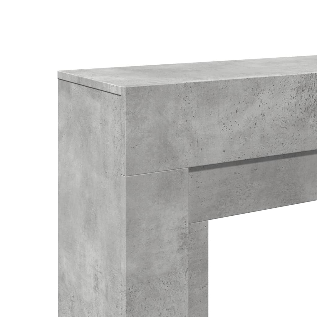 forsats til pejs 100x30x87,5 cm konstrueret træ betongrå