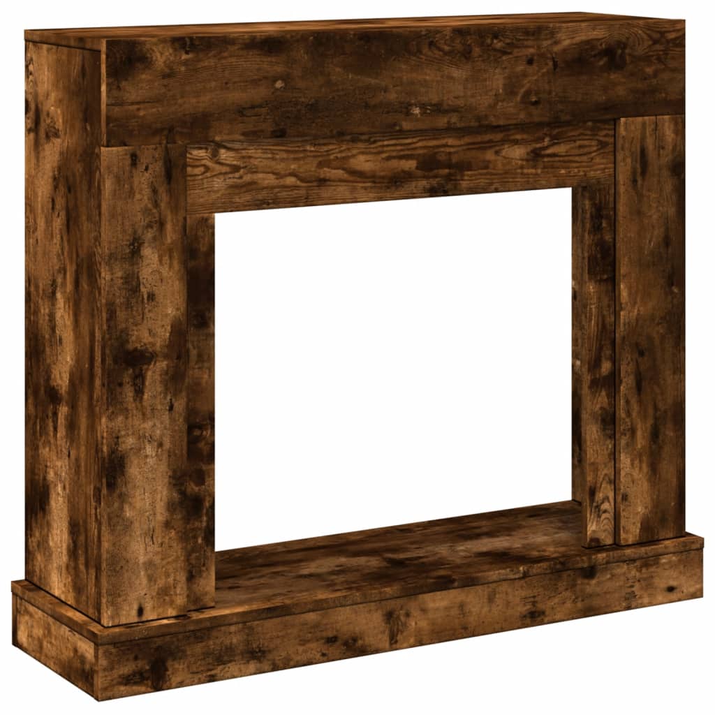 forsats til pejs 100x30x87,5 cm konstrueret træ røget eg