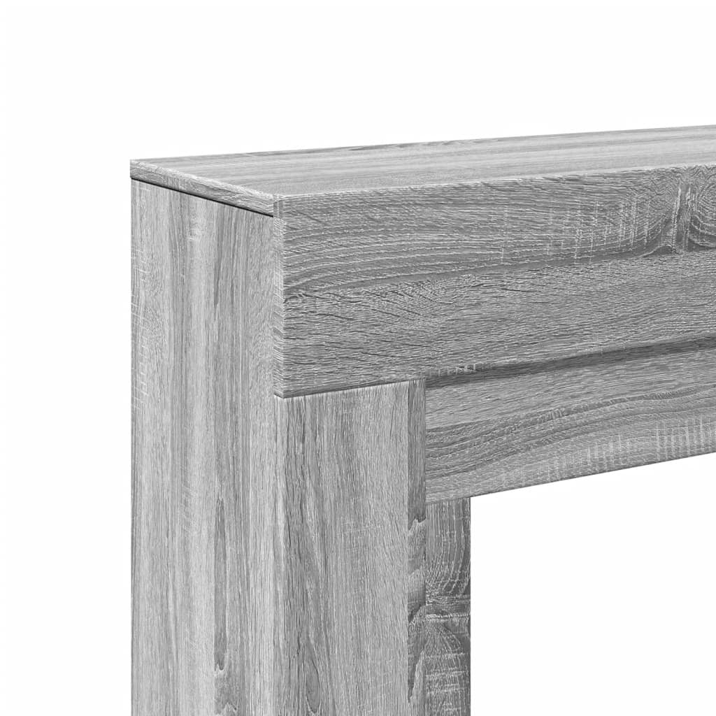 forsats til pejs 100x30x87,5 cm konstrueret træ grå sonoma-eg