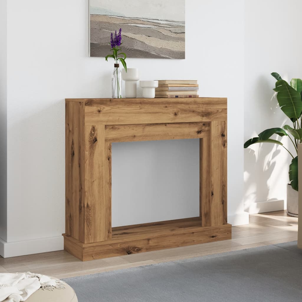forsats til pejs 100x30x87,5 cm konstrueret træ kunsteg