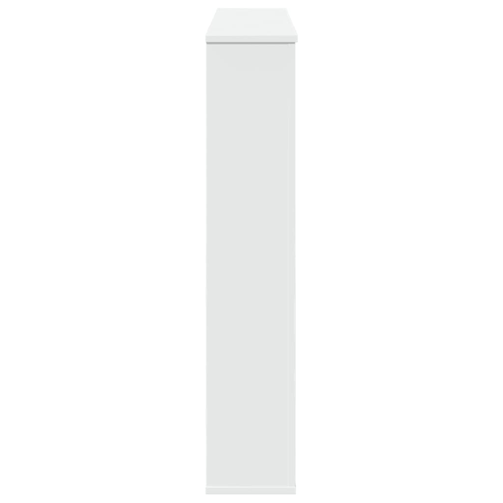 forsats til pejs 100x20x100 cm konstrueret træ hvid