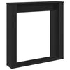 forsats til pejs 100x20x100 cm konstrueret træ sort