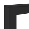 forsats til pejs 100x20x100 cm konstrueret træ sort