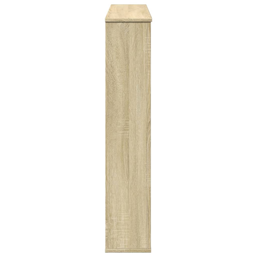 forsats til pejs 100x20x100 cm konstrueret træ sonoma-eg