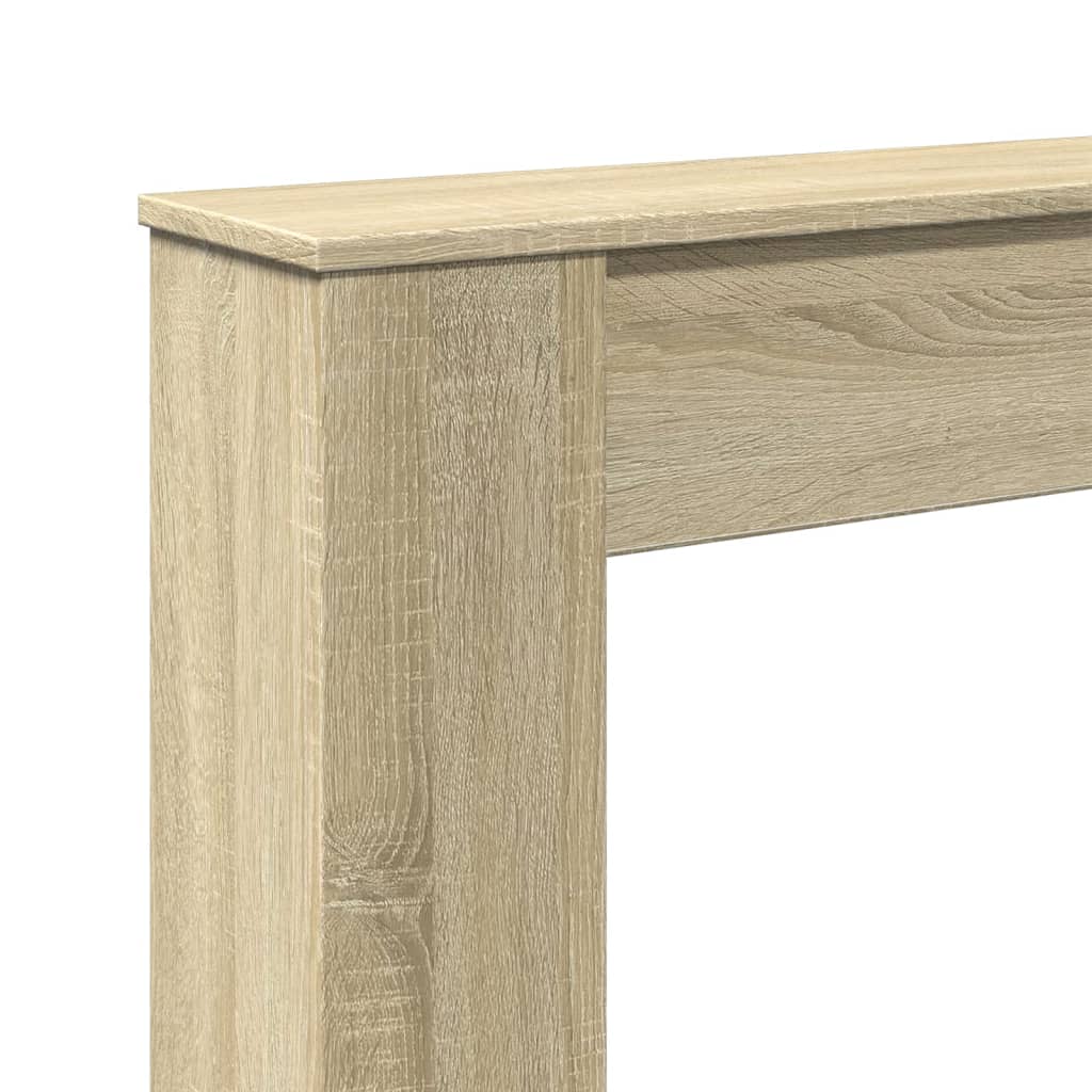 forsats til pejs 100x20x100 cm konstrueret træ sonoma-eg