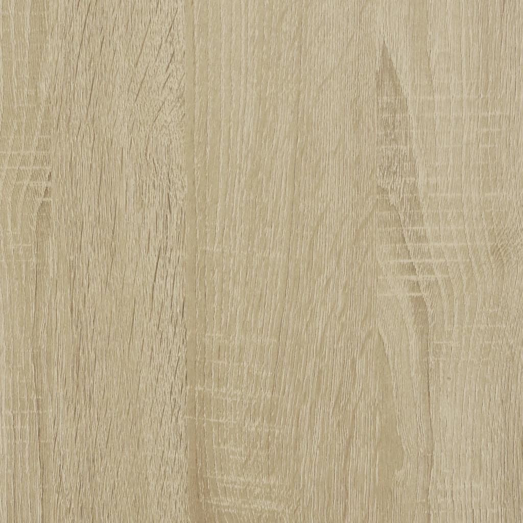 forsats til pejs 100x20x100 cm konstrueret træ sonoma-eg